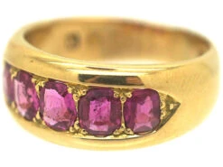 Victorian 18ct Gold, Five Stone Pink Sapphire Ring 19 Victorian 18ct Gold, Five Stone Pink Sapphire Ring -Antique Jewellery Company 008d706e dsc05345 scaled 1