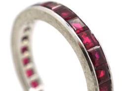 Retro 18ct White Gold & Ruby Eternity Ring 8 Retro 18ct White Gold & Ruby Eternity Ring -Antique Jewellery Company 00dcc73d dsc08691