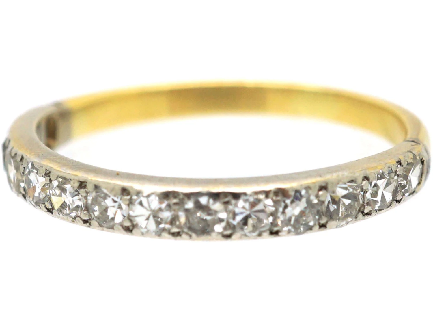 Art Deco 18ct Gold & Platinum, Half Eternity Ring 9 Art Deco 18ct Gold & Platinum, Half Eternity Ring - Image 7