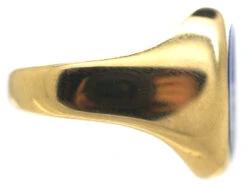 Gold Signet Ring With Lapis Lazuli Intaglio Of A Crest -Antique Jewellery Company 0164ffce dsc07892 scaled 1