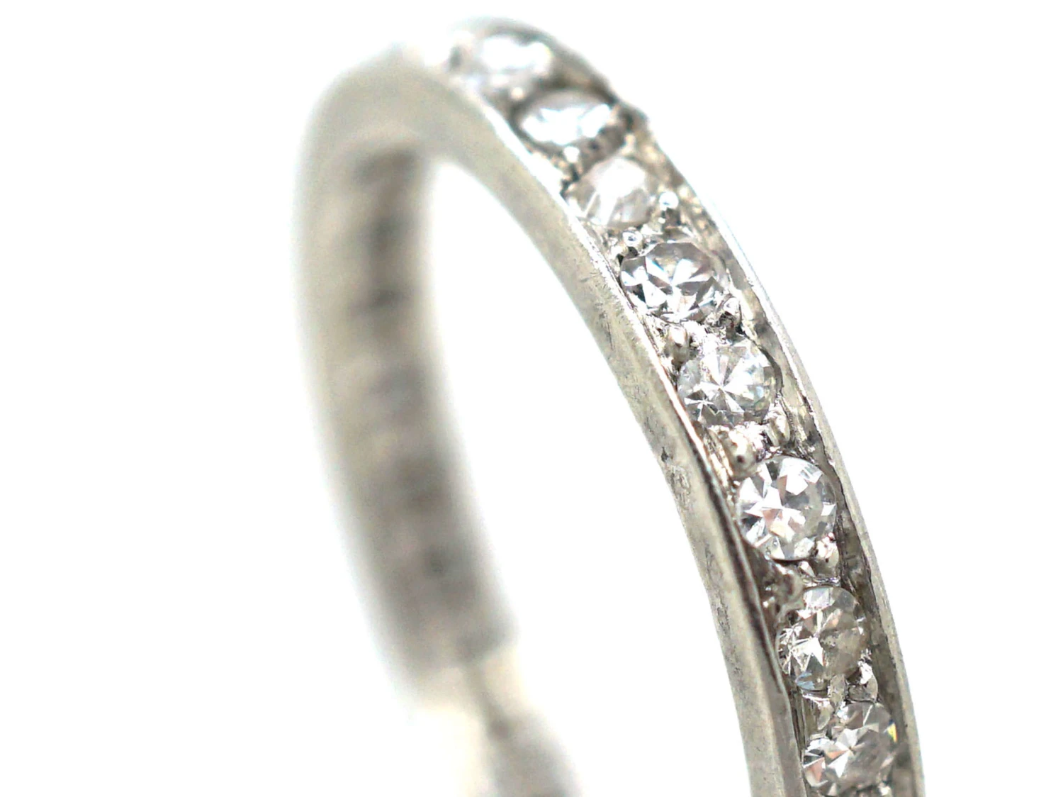 French Art Deco Platinum & Diamond Eternity Ring 4 French Art Deco Platinum & Diamond Eternity Ring - Image 2