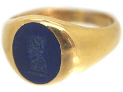 Edwardian 18ct Gold & Lapis Lazuli Signet Ring Of A Bull 15 Edwardian 18ct Gold & Lapis Lazuli Signet Ring Of A Bull -Antique Jewellery Company 0229d94d dsc02405 scaled 1