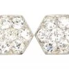 Art Deco Platinum, Octagonal Cluster Earrings Set With Diamonds 1 Art Deco Platinum, Octagonal Cluster Earrings Set With Diamonds -Antique Jewellery Company 027d8959 dsc05782 scaled 1