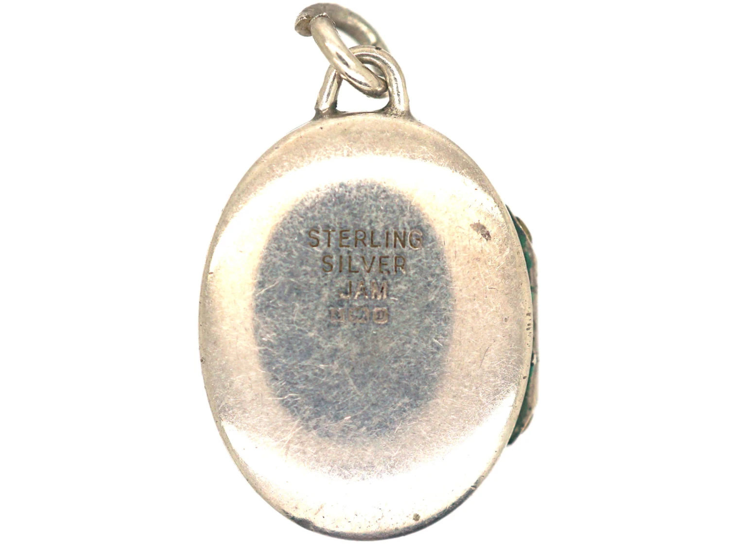 Oval Silver Locket With Tulip Motif 5 Oval Silver Locket With Tulip Motif - Image 3