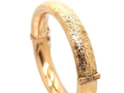 Edwardian 9ct Gold Bangle With Ivy Leaf Engraved Detail -Antique Jewellery Company 02ce9802 dsc05543 scaled 1