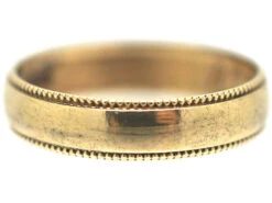 9ct Gold Wedding Ring With Decorated Edge -Antique Jewellery Company 037cb3ff dsc03482 scaled 1