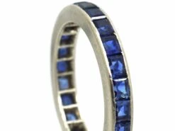 Art Deco French Platinum & Sapphire Eternity Ring 7 Art Deco French Platinum & Sapphire Eternity Ring -Antique Jewellery Company 04fc4236 dsc01794 scaled 1