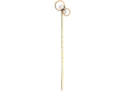 Edwardian 9ct Gold & Diamond Two Stone Twist Tie Pin 7 Edwardian 9ct Gold & Diamond Two Stone Twist Tie Pin -Antique Jewellery Company 05c49342 dsc04105 scaled 1