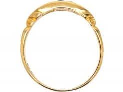 Victorian 18ct Gold, Sapphire & Diamond Boat Shaped Ring -Antique Jewellery Company 0650a01c dsc00143 scaled 1