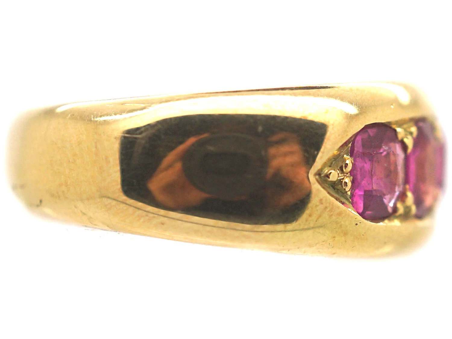 Victorian 18ct Gold, Five Stone Pink Sapphire Ring 8 Victorian 18ct Gold, Five Stone Pink Sapphire Ring - Image 6