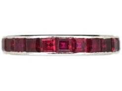Retro 18ct White Gold & Ruby Eternity Ring