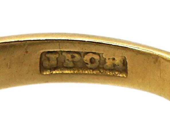 Edwardian 18ct Gold, Three Stone Opal & Rose Diamond Triple Cluster Ring 8 Edwardian 18ct Gold, Three Stone Opal & Rose Diamond Triple Cluster Ring - Image 6