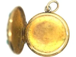 Georgian 15ct Two Colour Gold Round Locket Set With Turquoise 7 Georgian 15ct Two Colour Gold Round Locket Set With Turquoise -Antique Jewellery Company 0b1e135c dsc04562 scaled 1