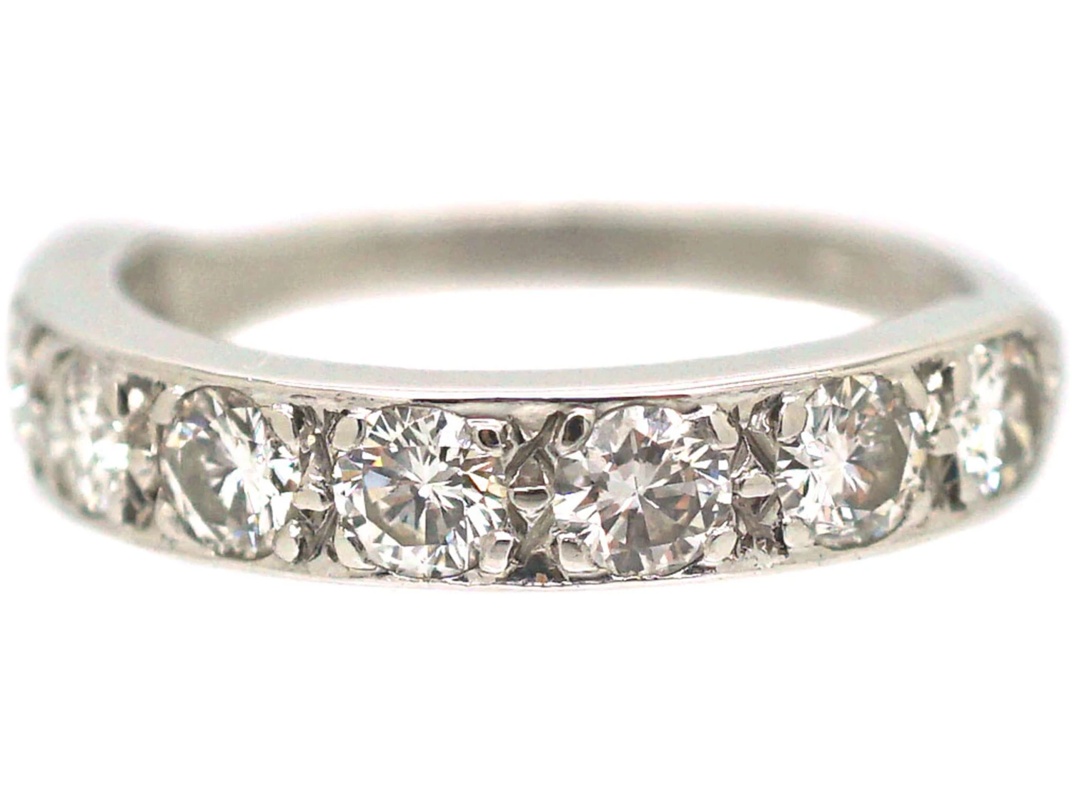 18ct White Gold Half Eternity Diamond Ring 9 18ct White Gold Half Eternity Diamond Ring - Image 7