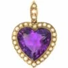 Edwardian 15ct Gold Heart Set With A Heart Shaped Amethyst & Natural Split Pearls -Antique Jewellery Company 0c9ae12f dsc01327 scaled 1