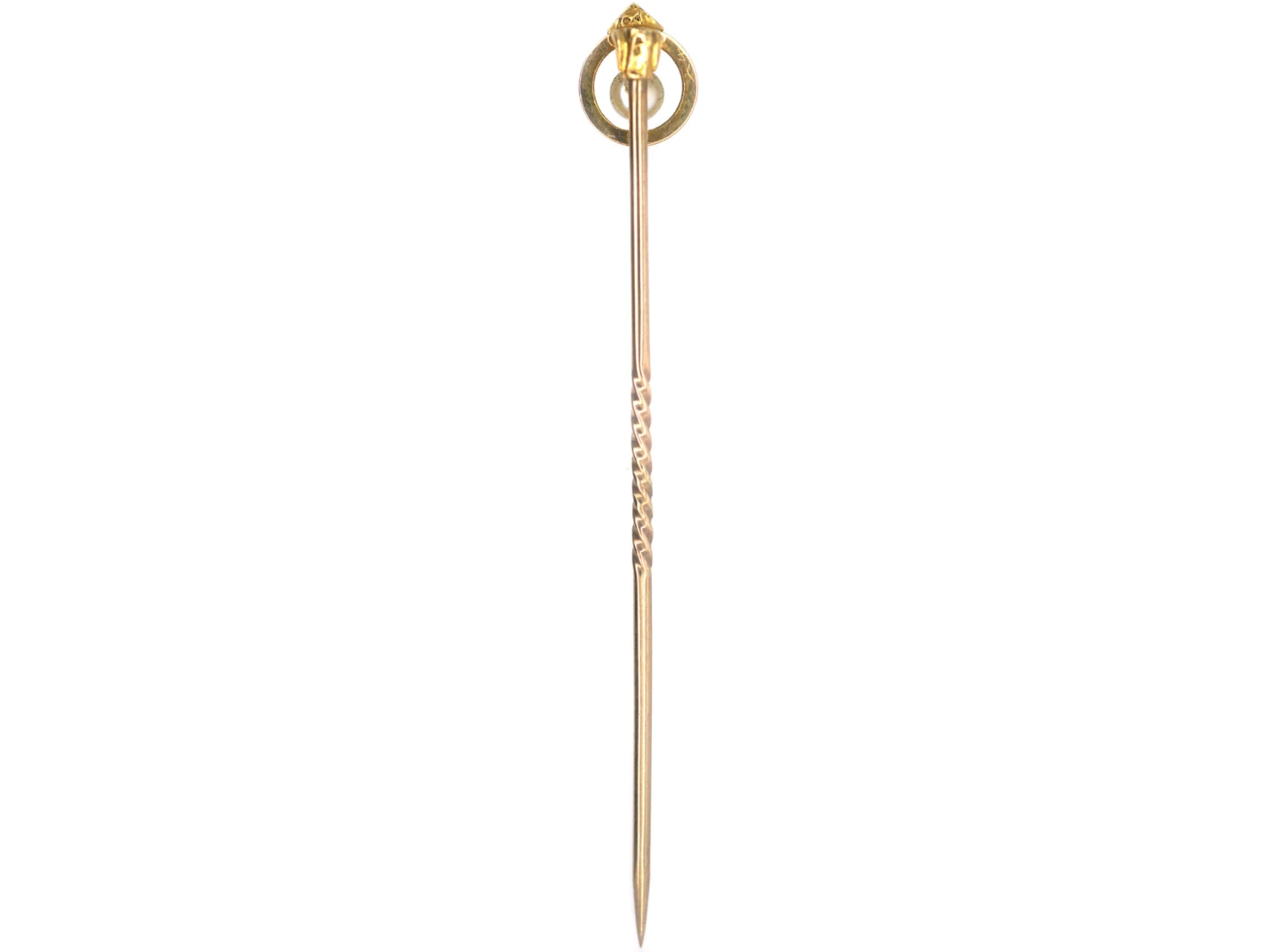 Edwardian 15ct Gold Pearl Tie Pin 5 Edwardian 15ct Gold Pearl Tie Pin - Image 3