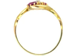 Art Nouveau 14ct Gold Pink Sapphire & Diamond Crossover Ring -Antique Jewellery Company 0cdd29ad dsc02582 scaled 1