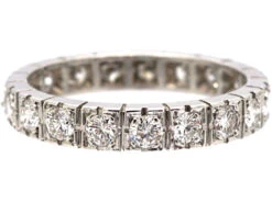 Art Deco French 18ct White Gold & Diamond Eternity Ring 11 Art Deco French 18ct White Gold & Diamond Eternity Ring -Antique Jewellery Company 0d56257d dsc07336