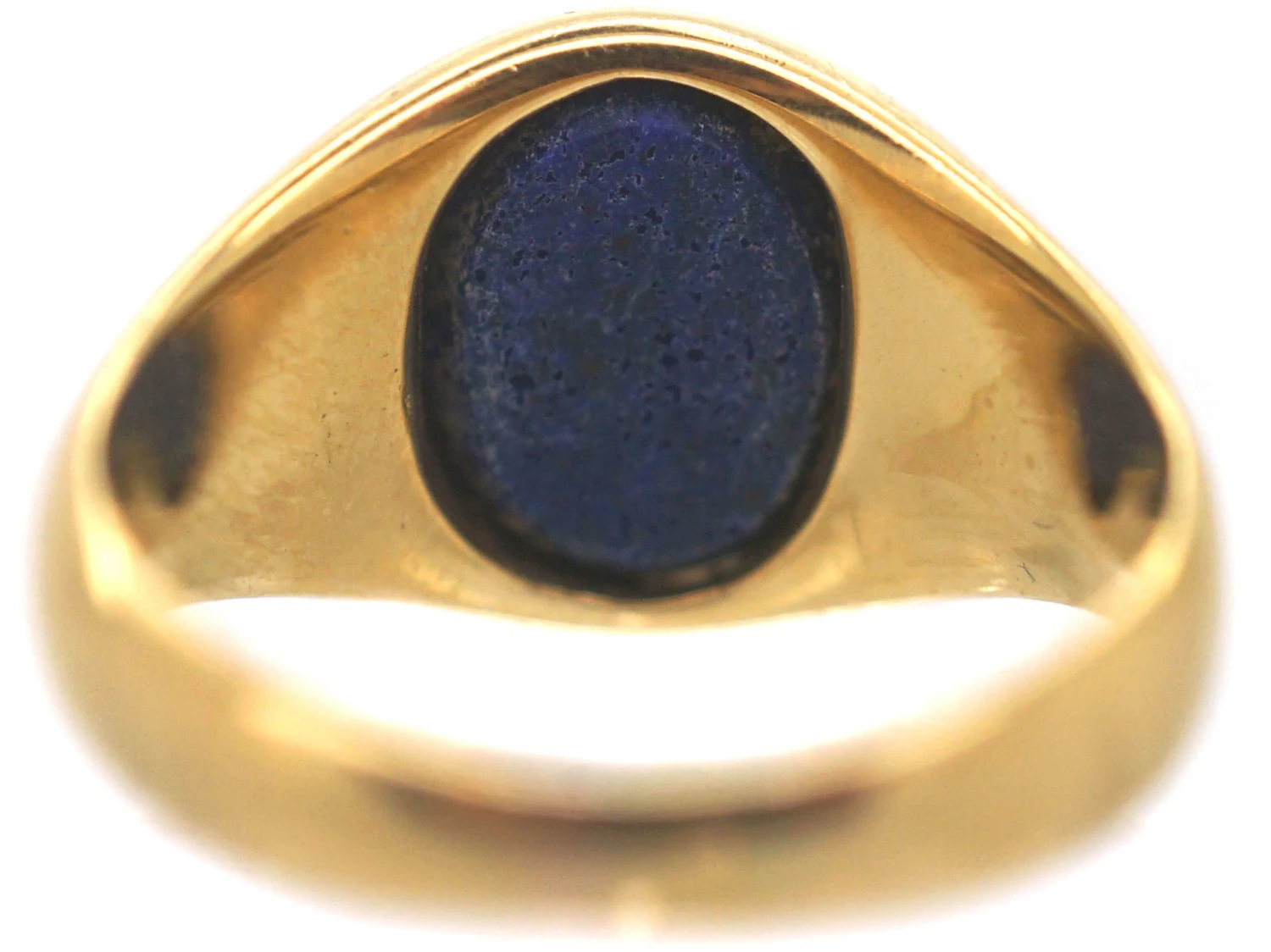 Edwardian 18ct Gold & Lapis Lazuli Signet Ring Of A Bull 6 Edwardian 18ct Gold & Lapis Lazuli Signet Ring Of A Bull - Image 4