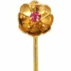 Edwardian 15ct Gold Buttercup Tie Pin Set With A Ruby 2 Edwardian 15ct Gold Buttercup Tie Pin Set With A Ruby -Antique Jewellery Company 0d9ba869 dsc07919 scaled 1