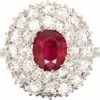 Retro 18ct White Gold, Ruby And Diamond Double Row Cluster Ring -Antique Jewellery Company 0da72c80 dsc05884 scaled 1