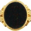 Victorian 18ct Gold Signet Ring Set With A Bloodstone By Charles Green