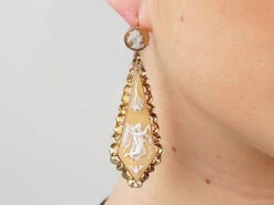 Victorian 18ct Gold Long Drop Cameo Earrings Of Guardian Angels 15 Victorian 18ct Gold Long Drop Cameo Earrings Of Guardian Angels -Antique Jewellery Company 0e3e8cf1 nsf04803