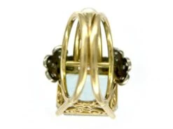 Aquamarine & Pearl Pinky Ring 7 Aquamarine & Pearl Pinky Ring -Antique Jewellery Company 10