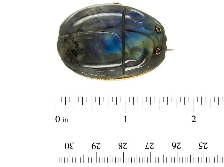 Large Labradorite Bug Brooch 7 Large Labradorite Bug Brooch - Image 5