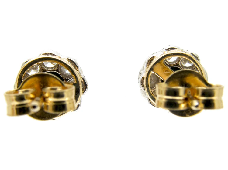 Emerald Diamond Cluster Earrings 4 Emerald Diamond Cluster Earrings - Image 2