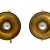 Victorian Concave Gold & Natural Pearl Earrings -Antique Jewellery Company 103a
