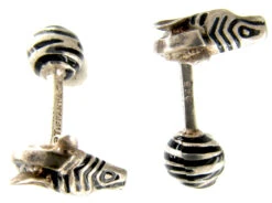 Tiffany & Co. Silver & Enamel Zebra Cufflinks 9 Tiffany & Co. Silver & Enamel Zebra Cufflinks -Antique Jewellery Company 103d