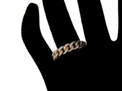 Edwardian Chainlink Platinum & Gold Ring 10 Edwardian Chainlink Platinum & Gold Ring -Antique Jewellery Company 104b