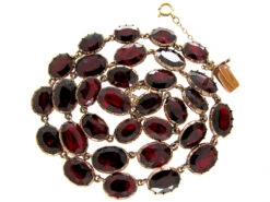 Georgian Flat Cut Garnet Necklace