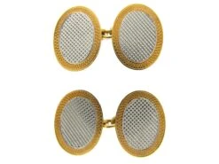 18ct & Platinum Oval Cufflinks