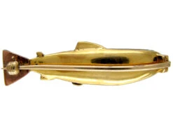 Gold & Enamel Edwardian Trout Brooch -Antique Jewellery Company 10c1328119476 925