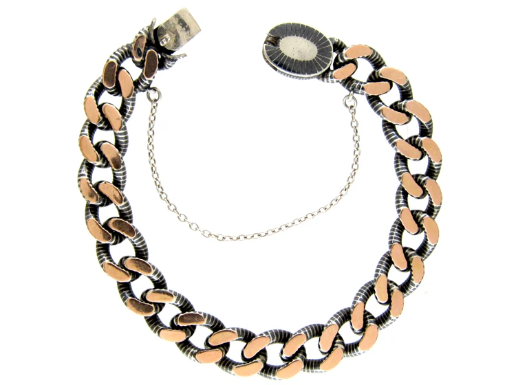 Silver & Gold Niello Bracelet 5 Silver & Gold Niello Bracelet - Image 3