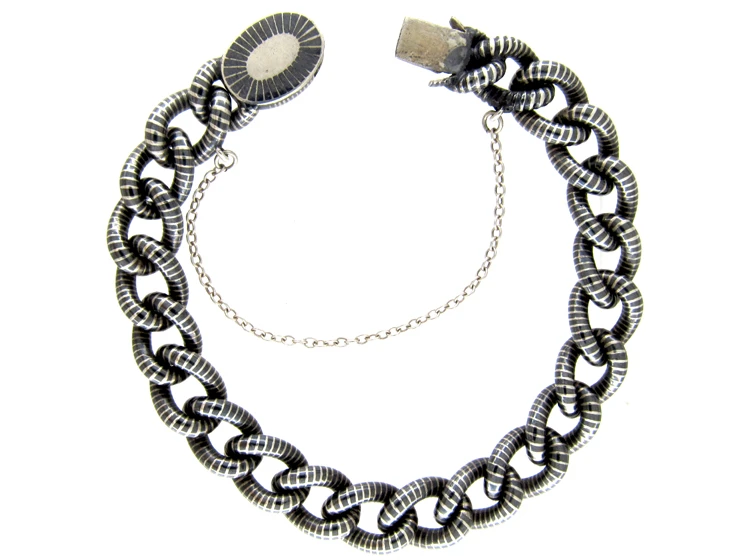 Silver & Gold Niello Bracelet 6 Silver & Gold Niello Bracelet - Image 4