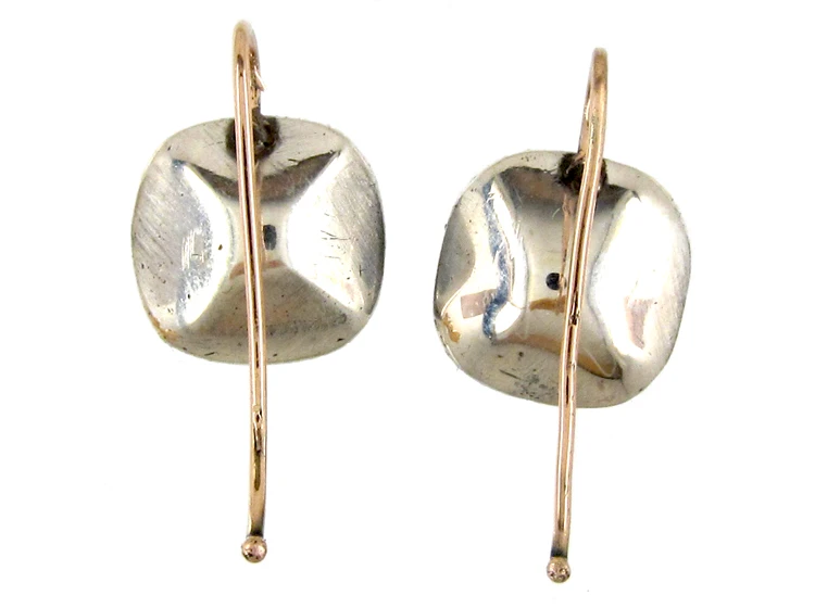 Georgian Pink Paste Earrings 4 Georgian Pink Paste Earrings - Image 2