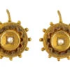Victorian 15ct Gold & Pearl Earrings 2 Victorian 15ct Gold & Pearl Earrings -Antique Jewellery Company 115a