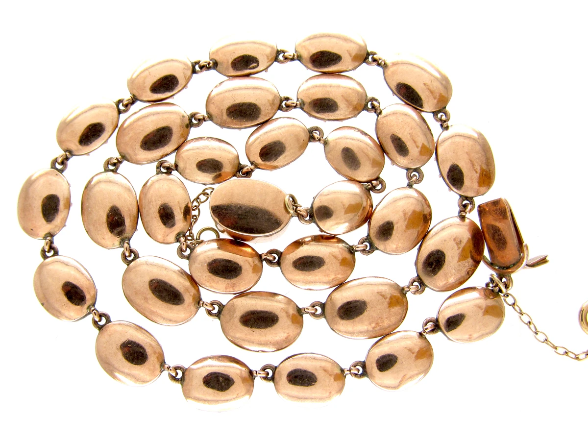 Georgian Flat Cut Garnet Necklace 4 Georgian Flat Cut Garnet Necklace - Image 2