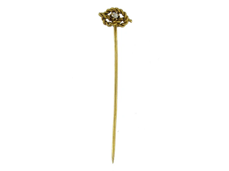 18ct Gold Lovers’ Knot Tie Pin 5 18ct Gold Lovers’ Knot Tie Pin - Image 3