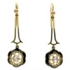 Black Enamel & Diamond Drop Earrings 1 Black Enamel & Diamond Drop Earrings -Antique Jewellery Company 11a1282569698 984