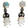 Opal & Diamond Organic Style Earrings 2 Opal & Diamond Organic Style Earrings -Antique Jewellery Company 11a1332541965 961