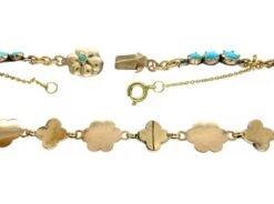 Turquoise ‘Forget Me Not’ Gold Necklace -Antique Jewellery Company 11c1288961902 816