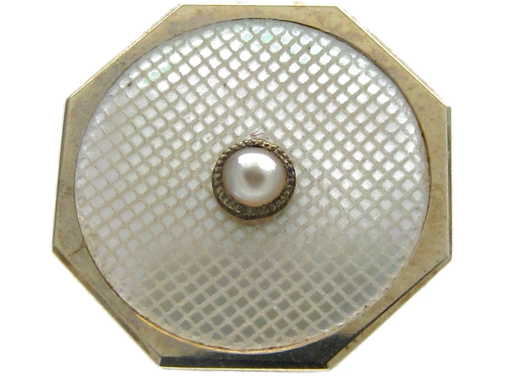 Set Of Four 9ct Yellow & White Gold Buttons In Case 5 Set Of Four 9ct Yellow & White Gold Buttons In Case - Image 3