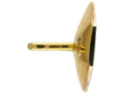 Set Of Four 9ct Yellow & White Gold Buttons In Case 9 Set Of Four 9ct Yellow & White Gold Buttons In Case -Antique Jewellery Company 124d