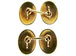 Blue & White Enamel 18ct Gold Cufflinks 6 Blue & White Enamel 18ct Gold Cufflinks -Antique Jewellery Company 125b 1024x768 1