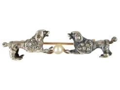 Diamond Set Dog Brooch