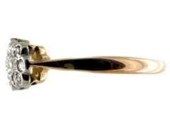 Diamond Triple Cluster 18ct Gold Edwardian Ring 12 Diamond Triple Cluster 18ct Gold Edwardian Ring -Antique Jewellery Company 127e1354578291 489